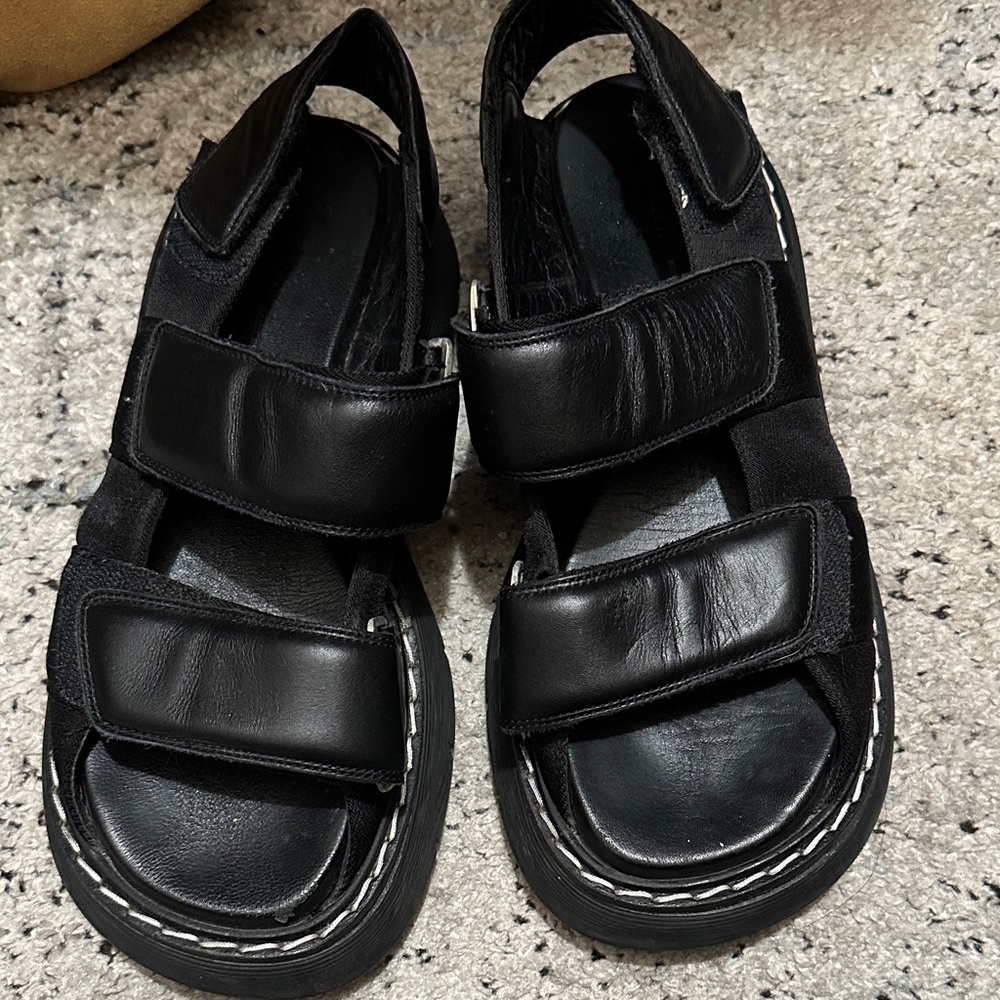 KHAITE Black Sandals